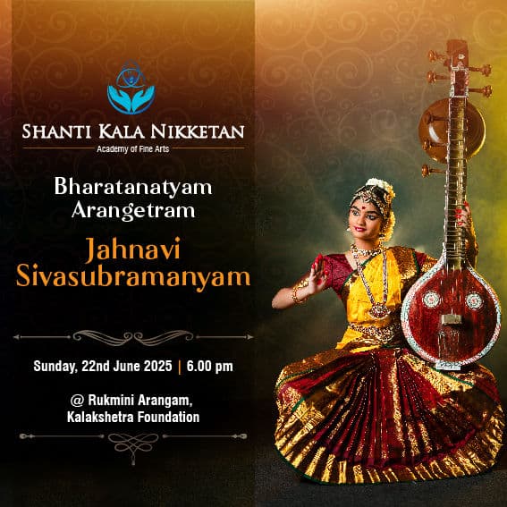 Invitation for Kum Jahnavi’s Bharatanatyam Arangetram