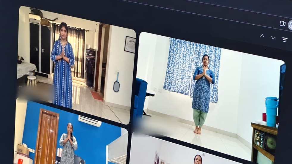 Online group class, Shanti Kala Nikketan
